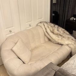 White Small Couch 