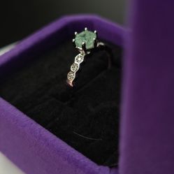 Natural .80 Ct Emerald Ring