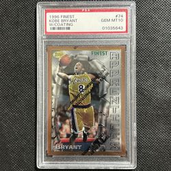 1996-97 Topps Finest W/Coating Kobe Bryant #74 PSA 10 GEM MINT Rookie RC HOF