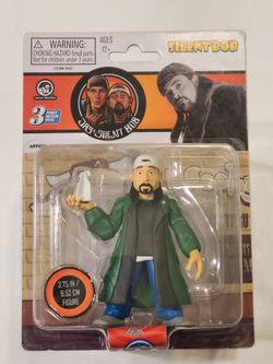 2023 EXCLUSIVE. JAY & SILENT BOB. SILENT BOB 3.75 " FIGURE. WITH BASE AND DIORAMA CARD.