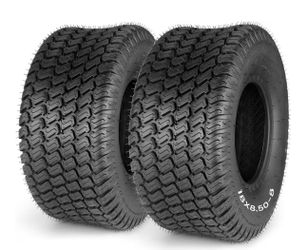 Lucky Seven 18x8.50-8 Lawn Mower Tire,18x8.50x8 Lawn Mower Tires Set of 2, 4-Ply Tubeless Turf Tires for Zero Turn Mower/Golf Cart/Tractor,