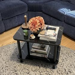 New Black Marble Wood Table