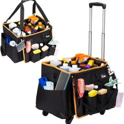 Brand New 4 in 1 Large Rolling Portable Cleaning Caddy W/Detachable Trolley/Shoulder Strap