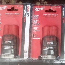 M12 2.0ah. Milwaukee 12v. Battery Pack × 7