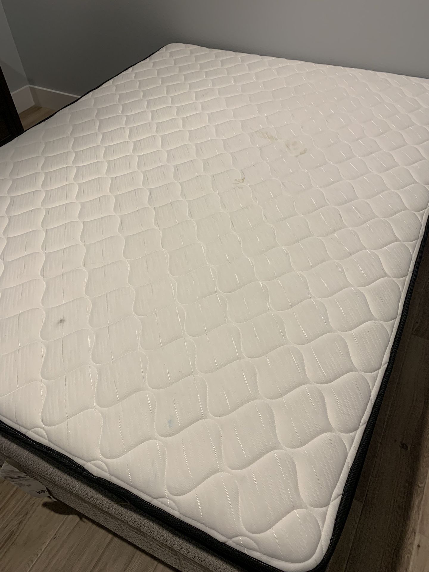 Queen Size Mattress, Box, and Base