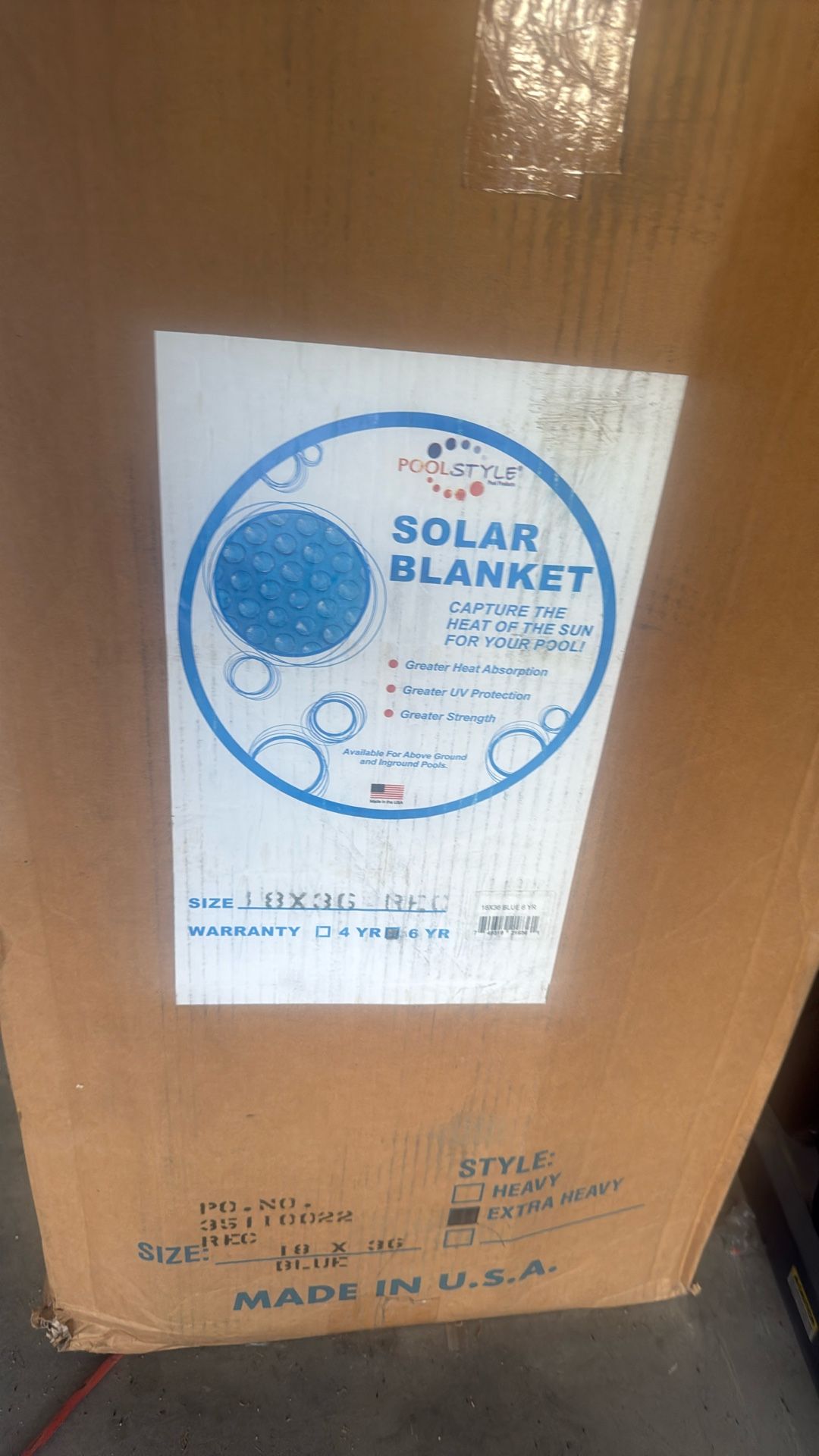 Solar Pool Blanket Never Used.