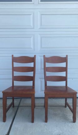 4 Wood dining chairs
