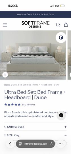 Soft frame king bed