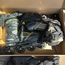 Rollerblade AERIO Q60 Inline Skates (Size 12) + Knee & Elbow Pads