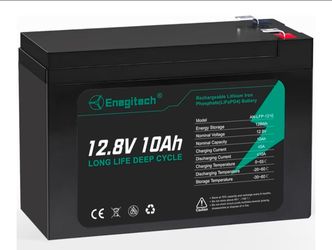 12V 10Ah LiFePO4 Lithium Battery, 2000+ Deep Cycles Rechargeable Battery, Built-in 10A BMS, Perfect for Fish Finders, Small UPS, Solar/Wind Power, Kay
