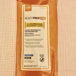 Lot of 10 packs ReadyPrep CHG antibacterial wipes for Skin