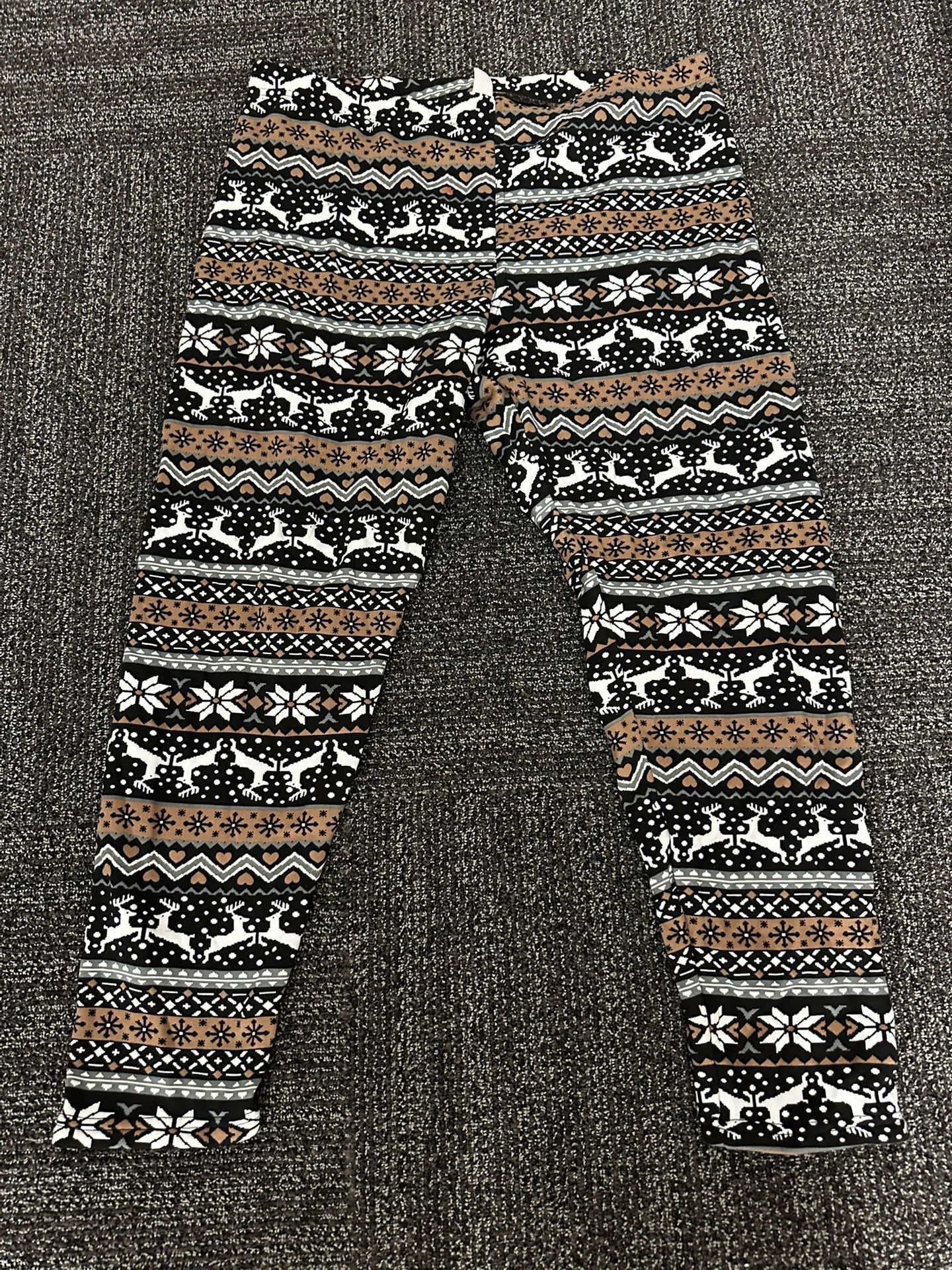 No Boundaries Christmas Reindeer Insulated Leggings XXL