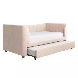 Pink Daybed w/ Trundle (Twin) - Includes Mattresses