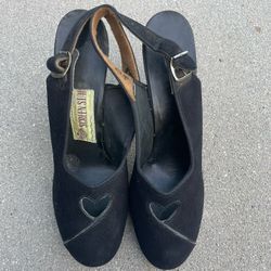 Screen Star Black Suede High Heel