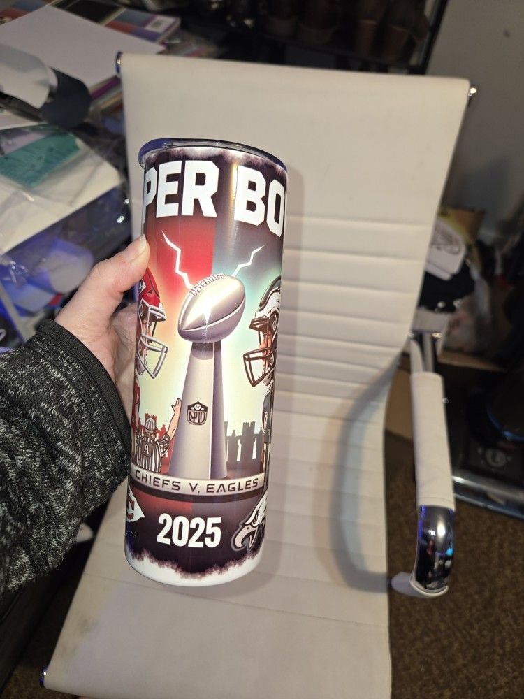 Superbowl Tumblers Eagles/Cheifs