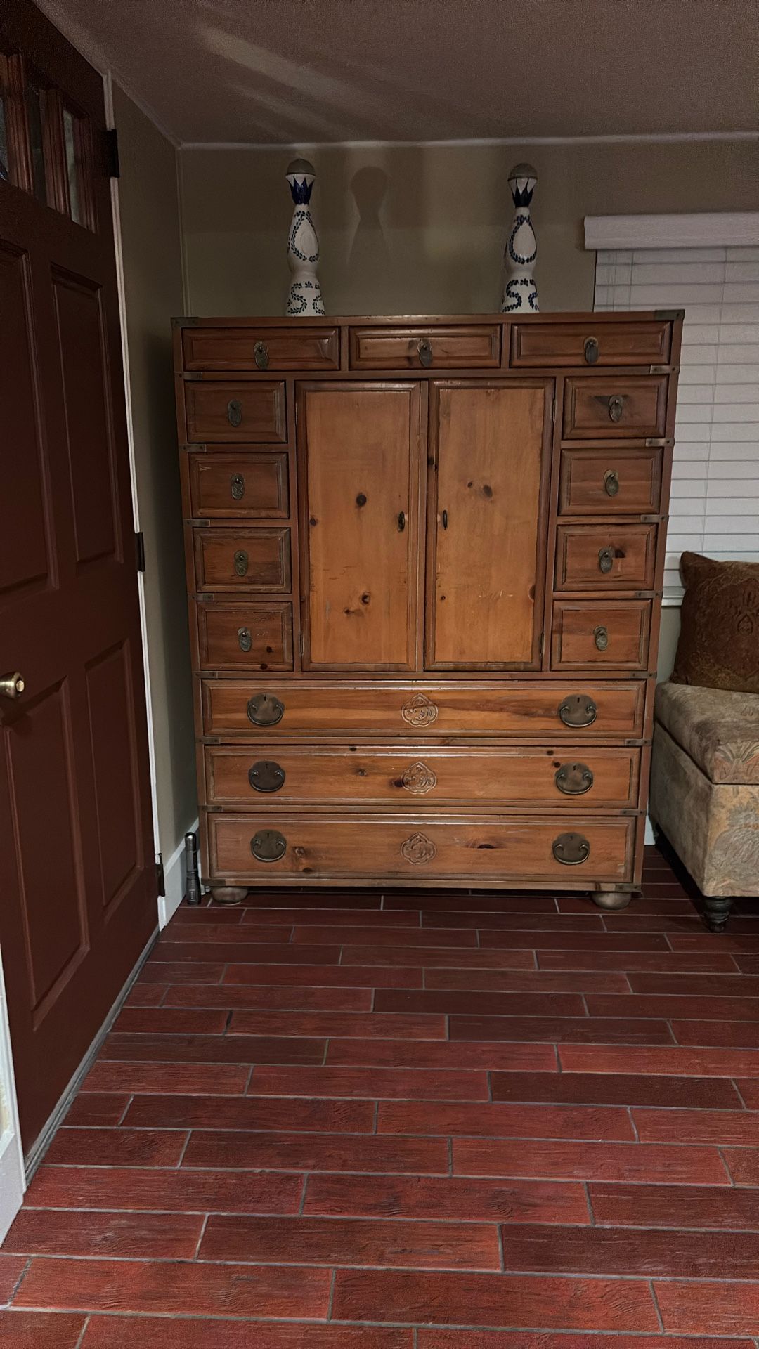 BEAUTIDresser With TV Compartment and matching nightstand or wherever you want To Put It. I Paid $5000 For Both Pieces But I Will Sell For $900