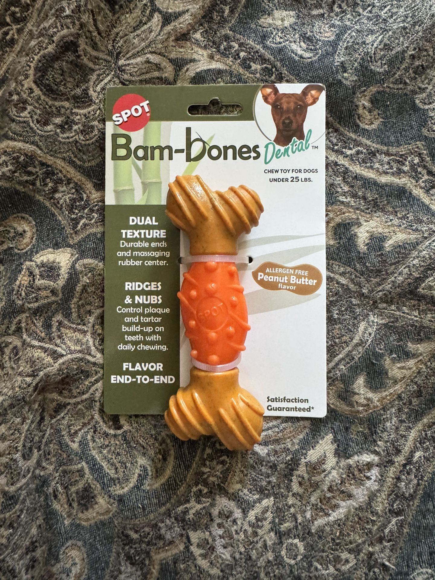 New Peanut butter Flavored Dog Chew Bone