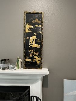 Four large pictures beautiful all and carved