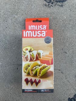 IMUSA 6-piece plastic taco holder set