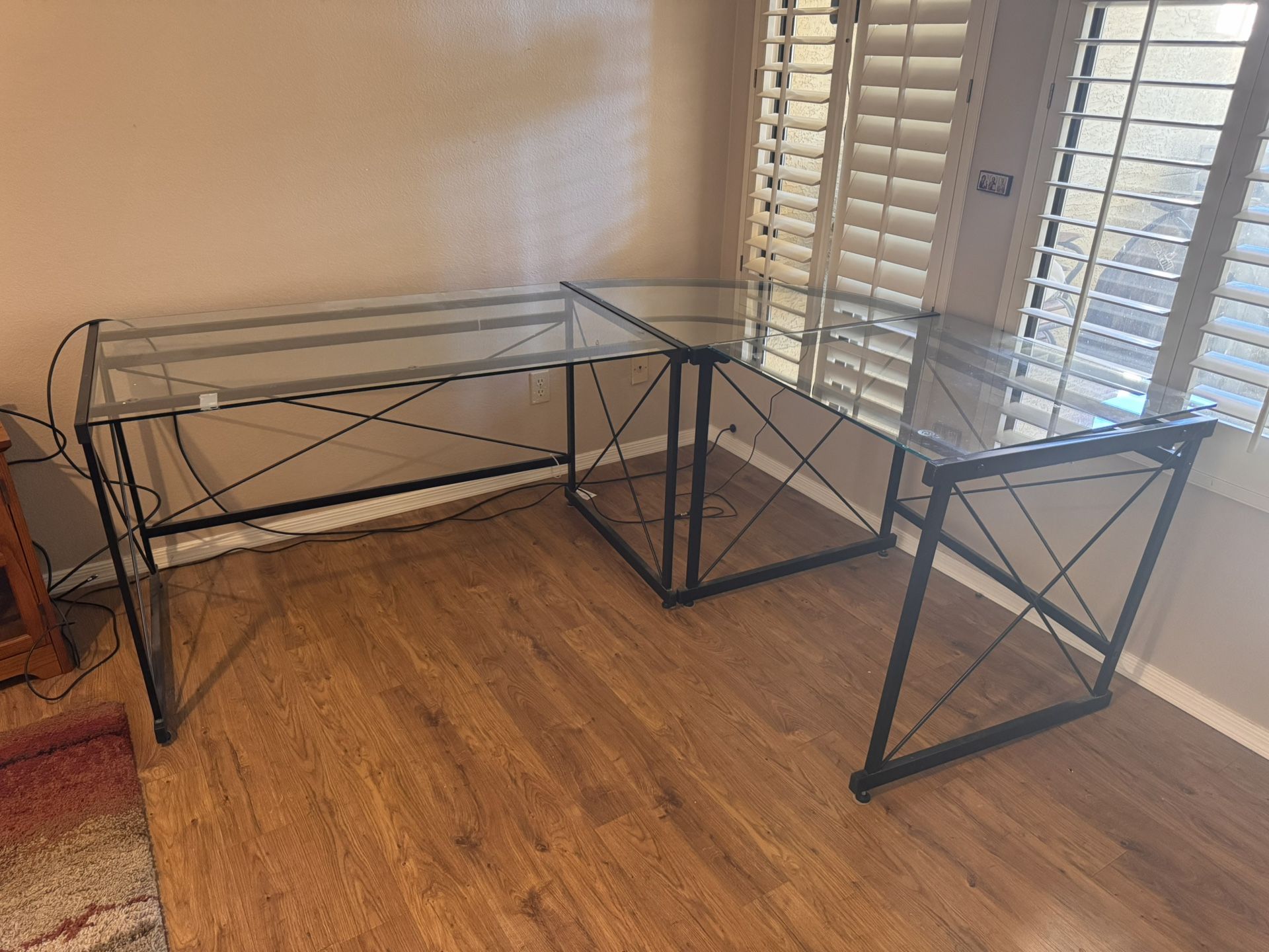 Large Glass Desk
