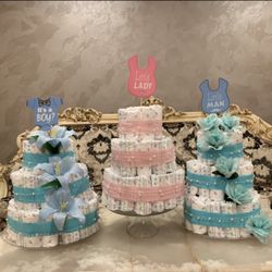 Diaper Cake Newborn Baby Gift Gender Reveal Gift