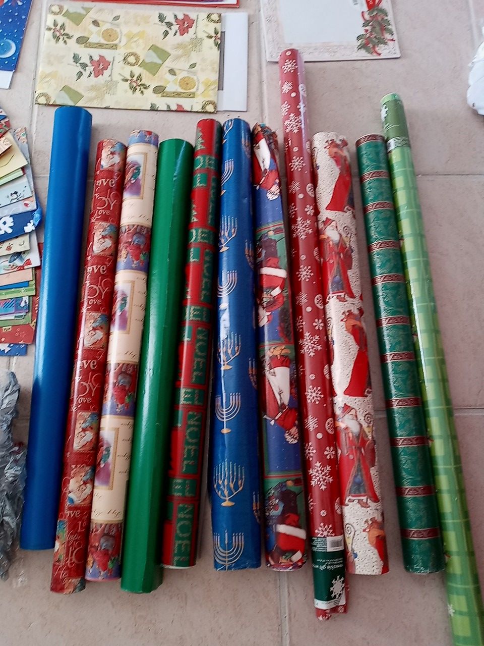 Christmas supplies - paper, stationary, boxes, bows