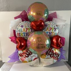 Balloon Arrangement Birthday Globo Decoración Ramo 