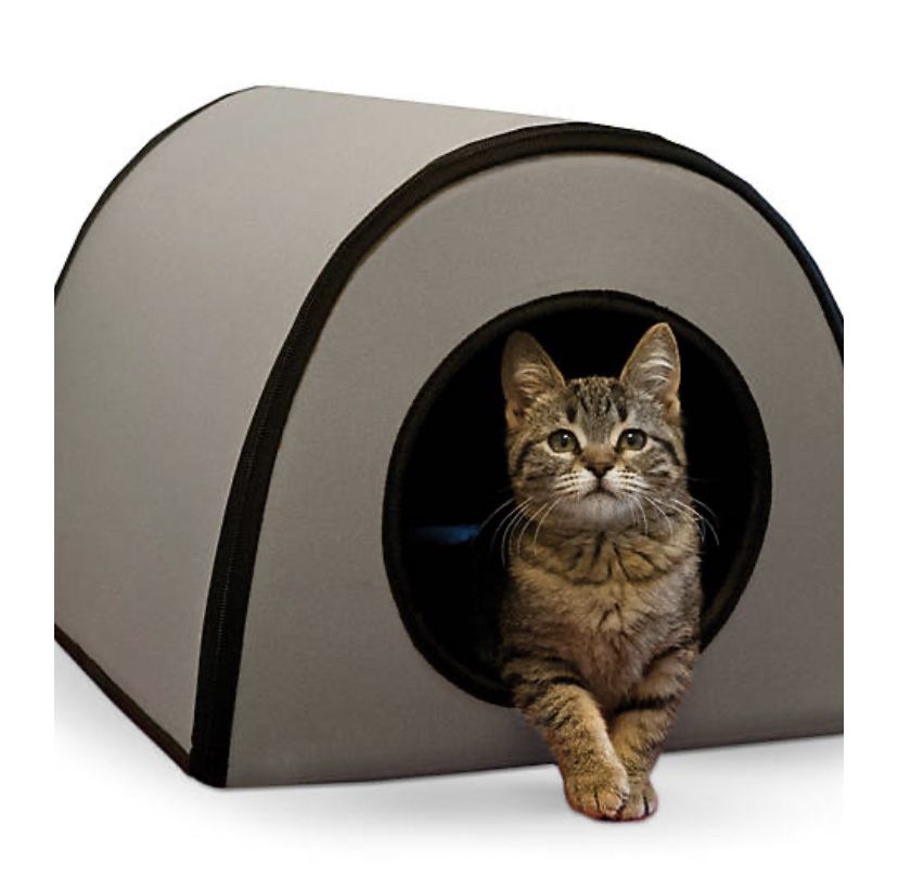 Heated Cat/pet House Brown