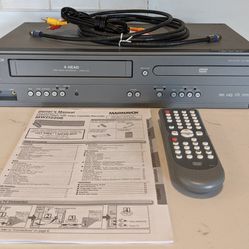Like New Magnavox VCR VHS Tape Player Recorder with DVD Player 