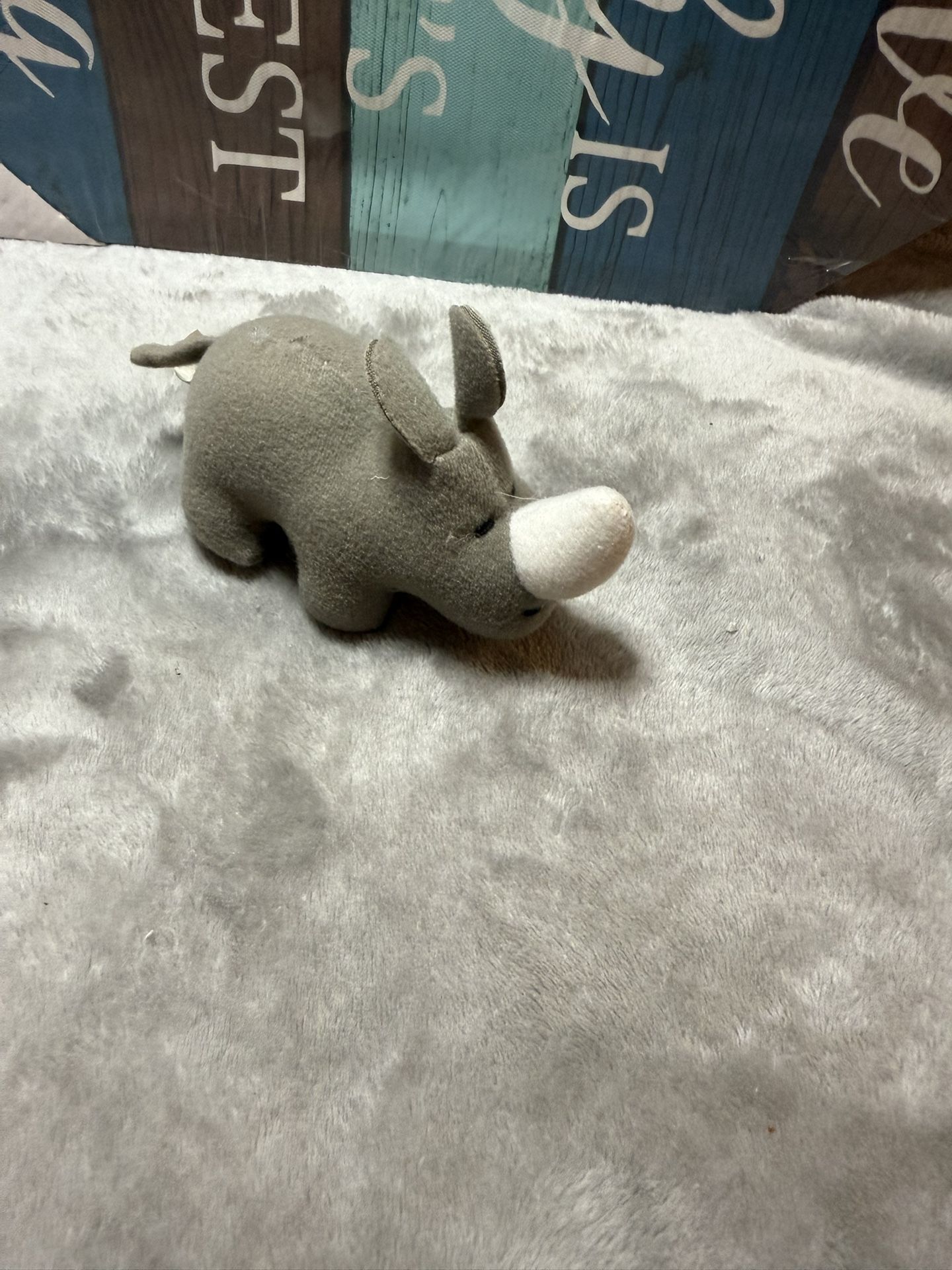 1996 Thailand McDonalds Happy Meal Animal Pals RHINOCEROS Plush Toy