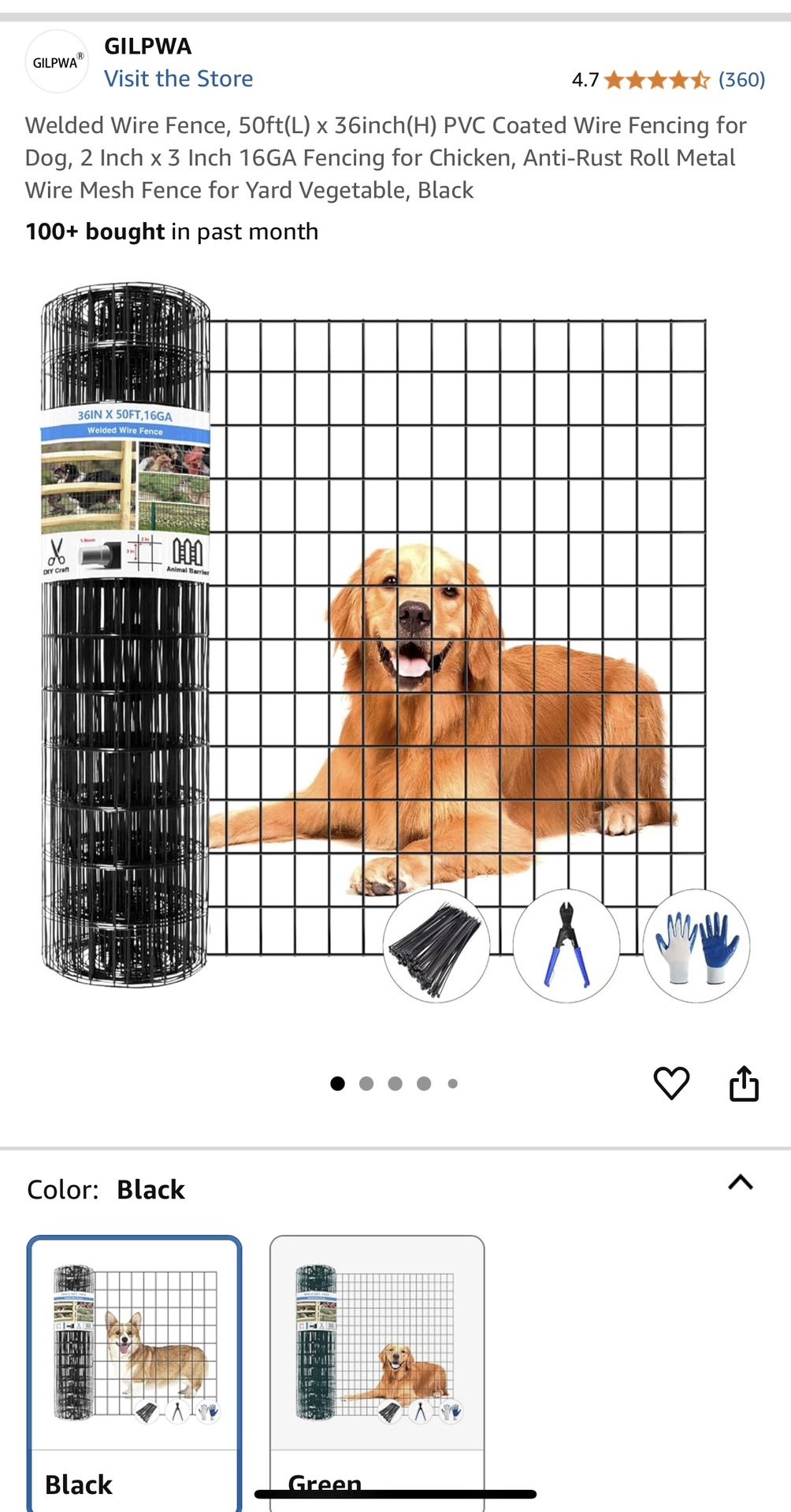 Dog Wire Fence 25ft