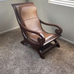 Ottoman  Leather Chair 