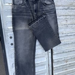 Zara Jeans Side 34 Charcoal New 