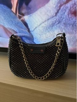 Aldo Denim Jean Sparkle Shoulder Bag with Straps