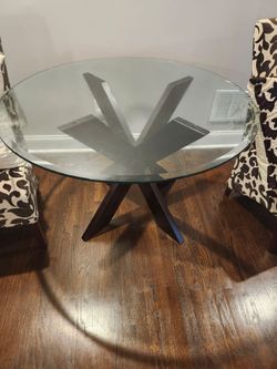 Ethan Allen Glass Top Table