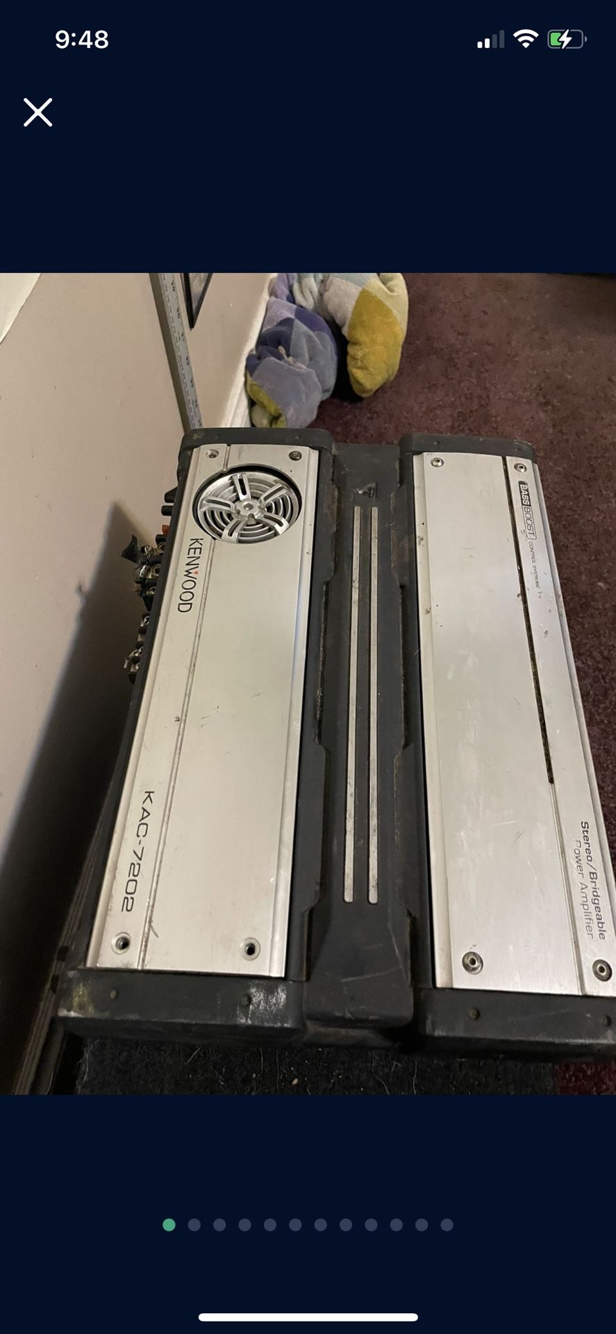 Subwoofer And Amp 2x10in Read Description