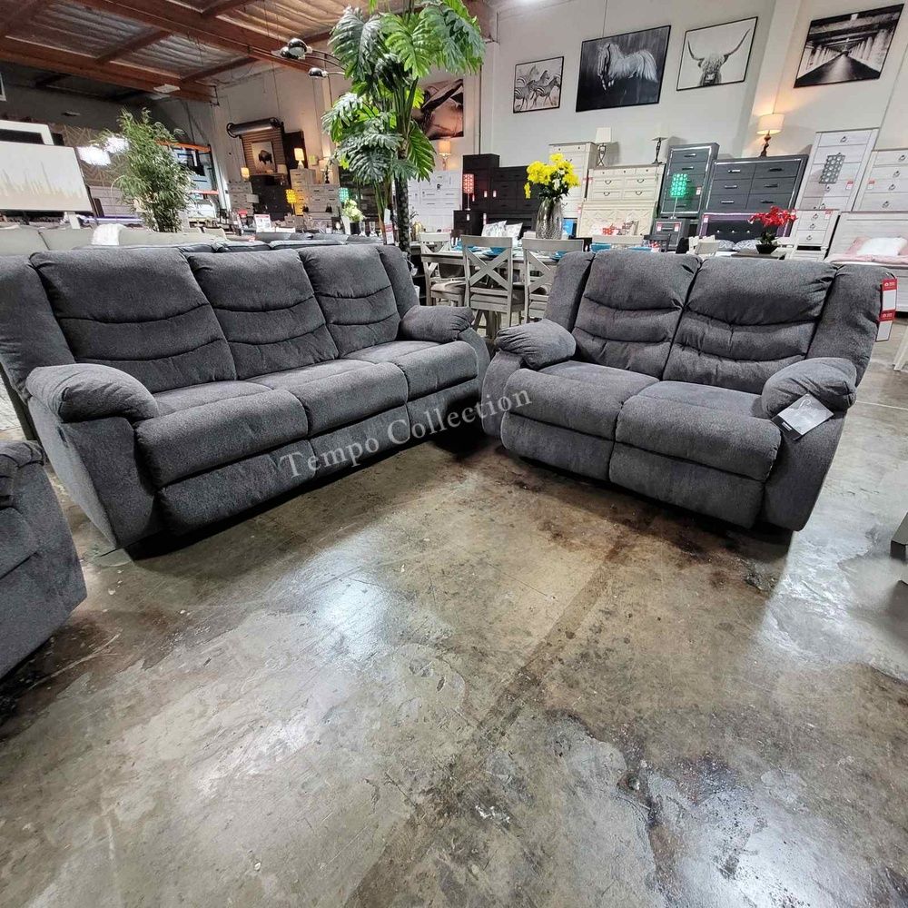 Gray Recliner Set