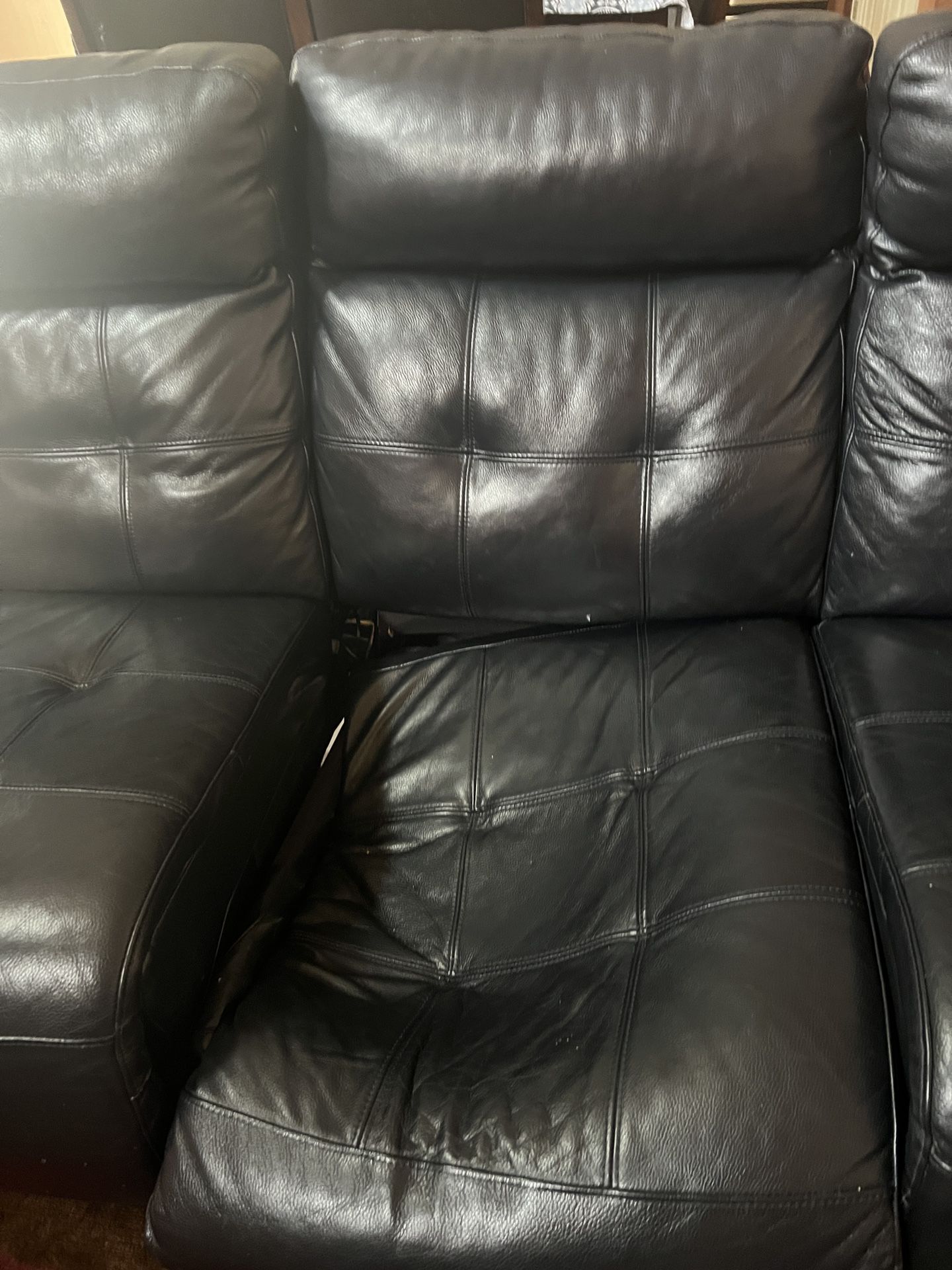 Free Power Reclining Leather Sofa For Pick Up