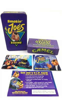 Camel Cigarettes Smokin Joes Metal Container and Matches Set