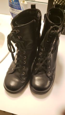 high heel black boots size 10