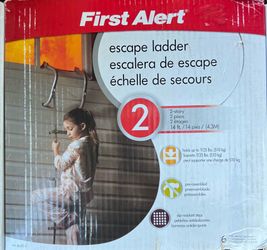 First Alert escape ladder escalera de escape échelle de secours 2 2-story 2 pisos 2 étages 14 ft. / 14 pies / (4,3M) holds up to 1125 Ibs. (510 kg) So