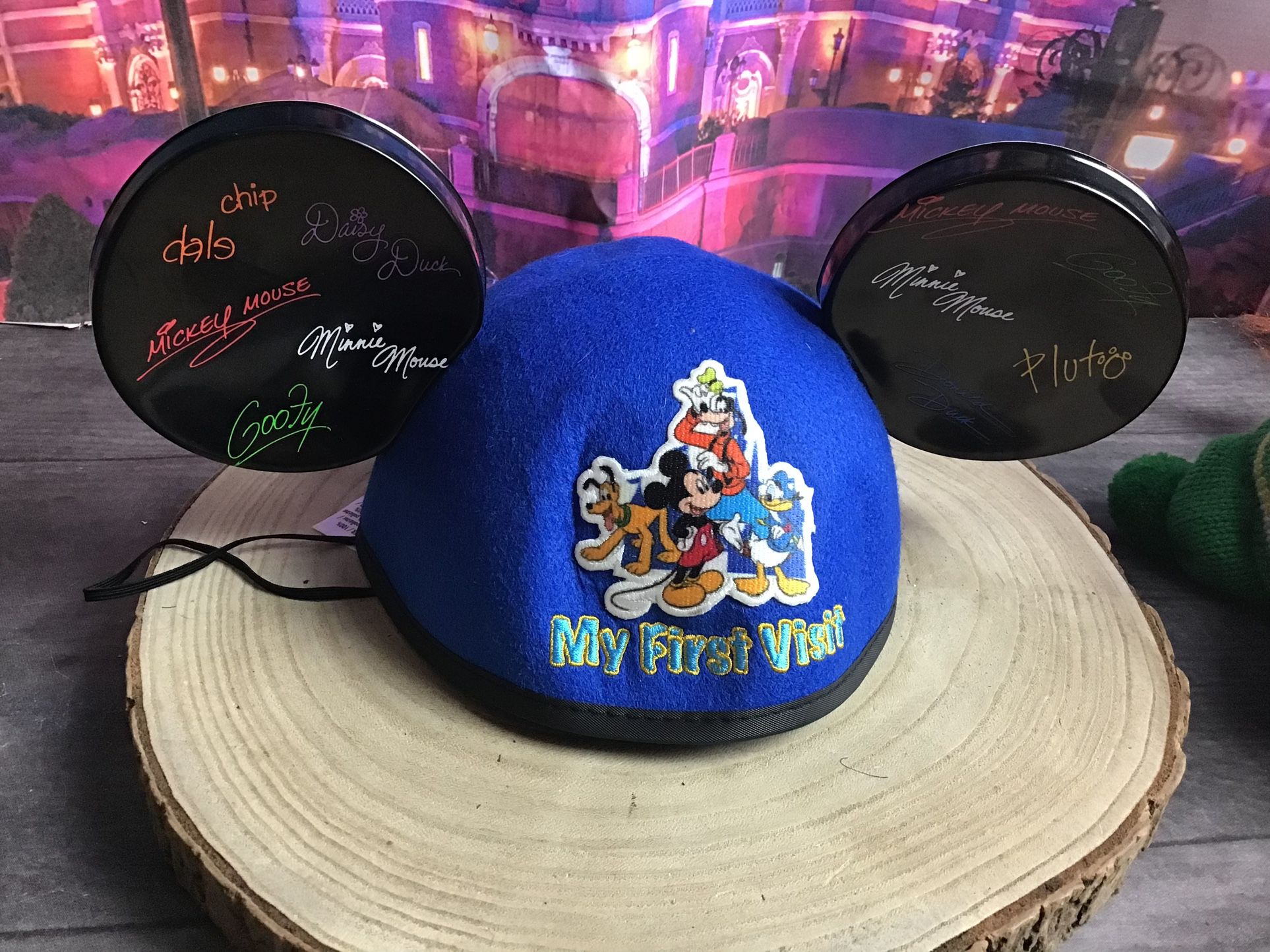 Walt Disney World “my First Visit” Mickey Mouse Ears Adult One Size -preowned
