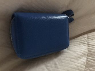 Blue credit card holder