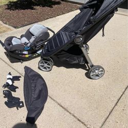 Baby Jogger 2 Car seats+bases+stroller