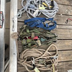 2 harness and 2 ropes 