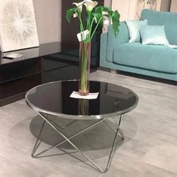 Gold Black Coffe Table 