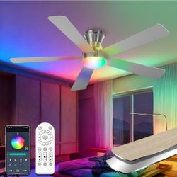 ✨ Ventilador de techo inteligente con luz LED RGB – NUEVO ✨
