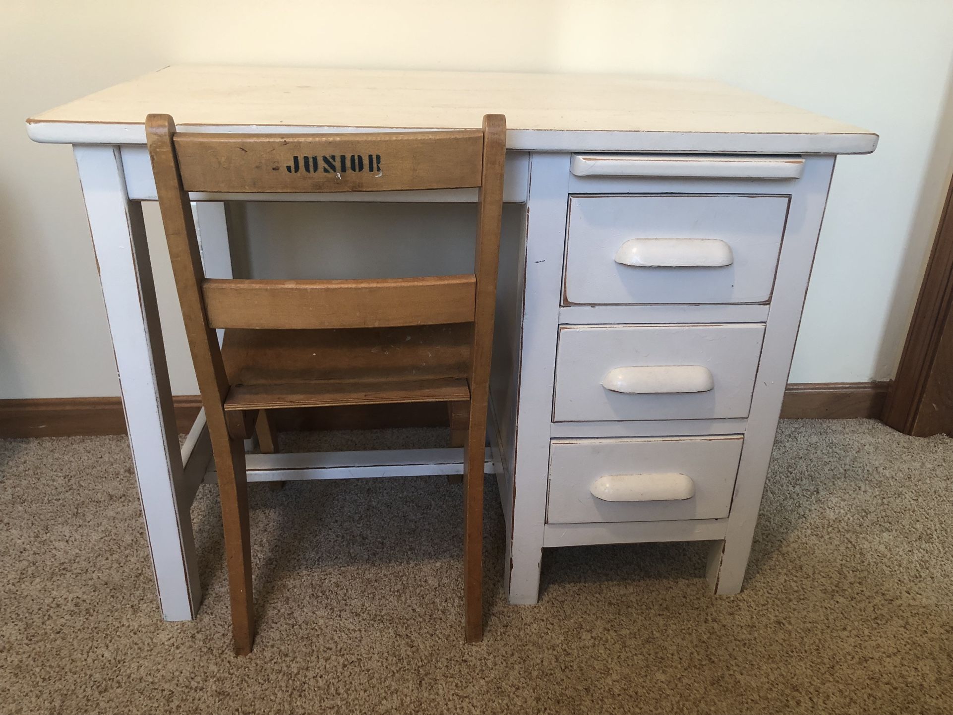 Antique Student Desk Set
