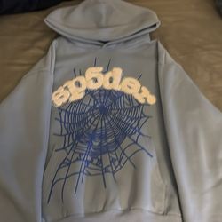 Blue Sp5der Hoodie Size Small FOR SALE!!