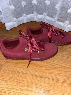 Puma Suede Burgundy Red Shoes size7